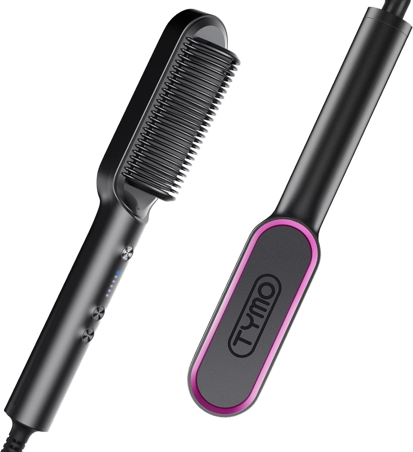 TYMO Ring Hair Straightener with Built-in Comb, Black Color