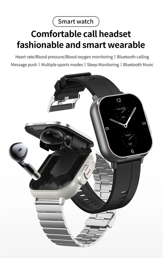 A70 Smart Watch with Earbuds